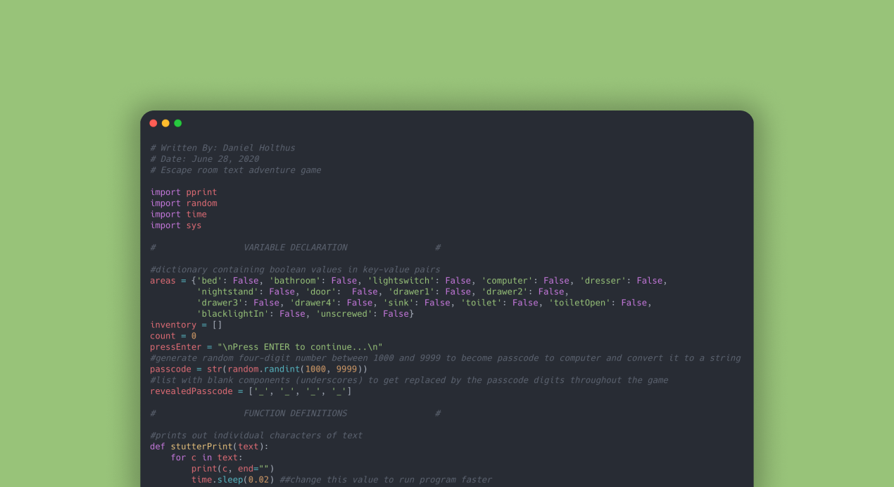 escape room project thumbnail